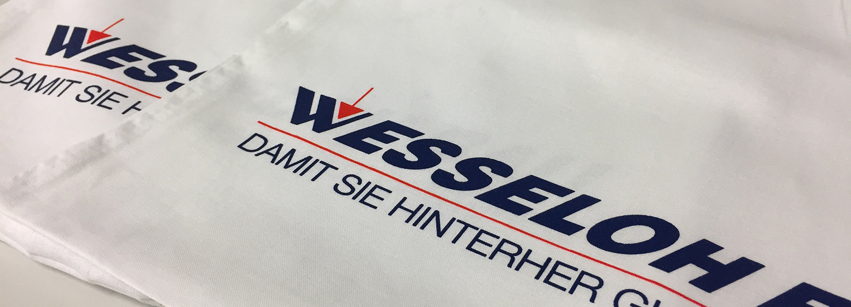Wesseloh Bau Baumwolltaschen mit Siebdruck